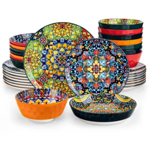 24 Piece Ceramic Dinnerware Set